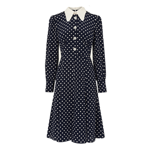 L.K. Bennett Mathilde Polka Dot Silk Tea Dress